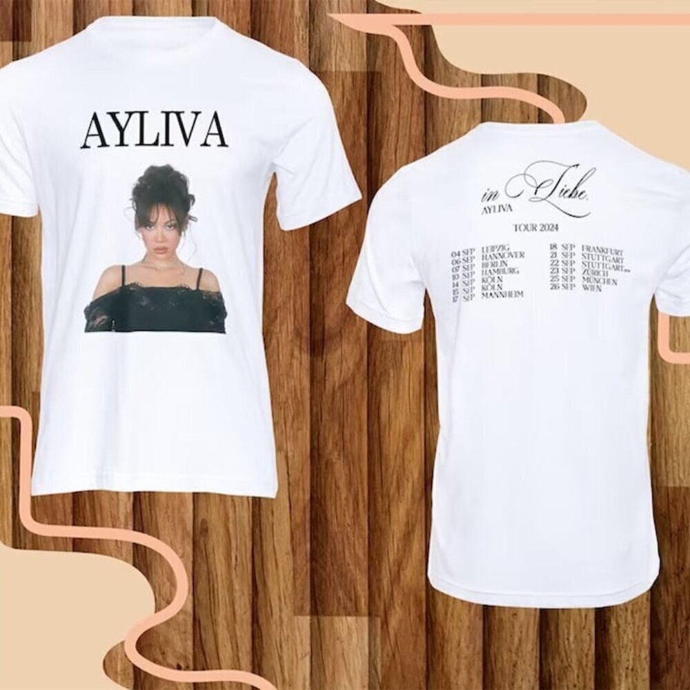 Ayliva 2024 Tour Graphic Pop Singer Music Concert Fan Gift T-Shirt .